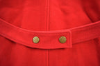 Vintage 1980s 100% Red Wool Overcoat