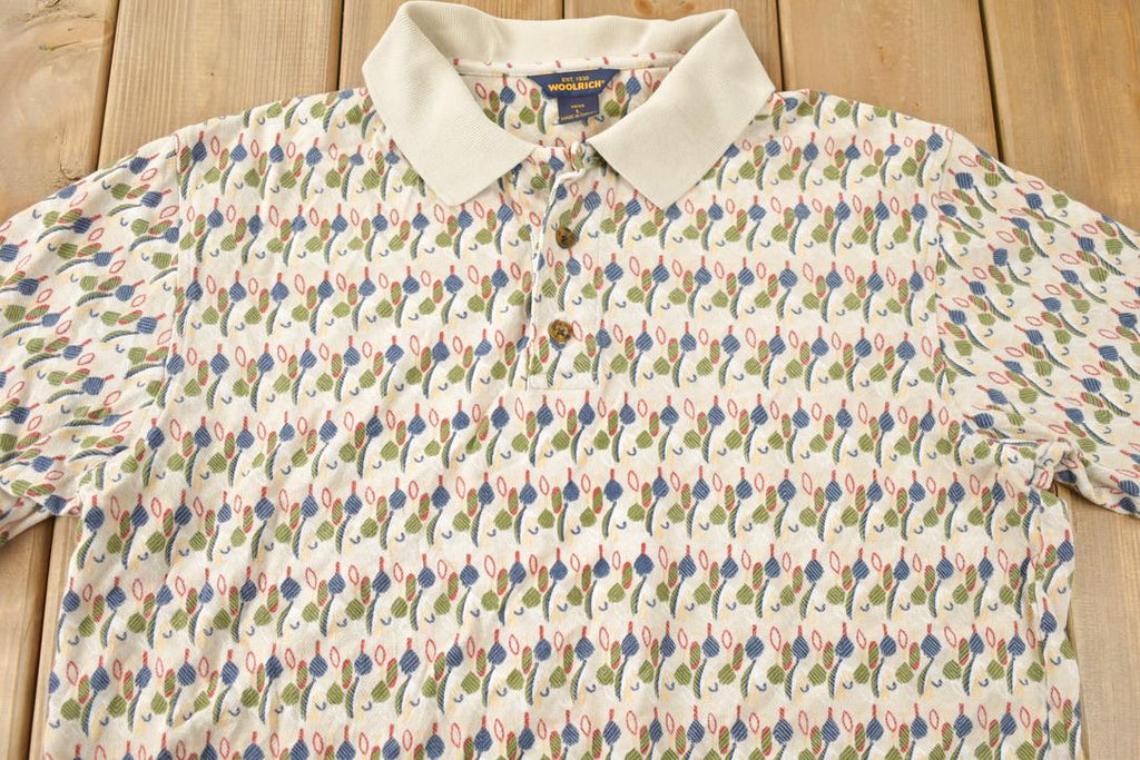 Vintage Y2K Woolrich All Over Print Polo Shirt / Y2K Button Up / Outdoorsman / Vintage Woolrich
