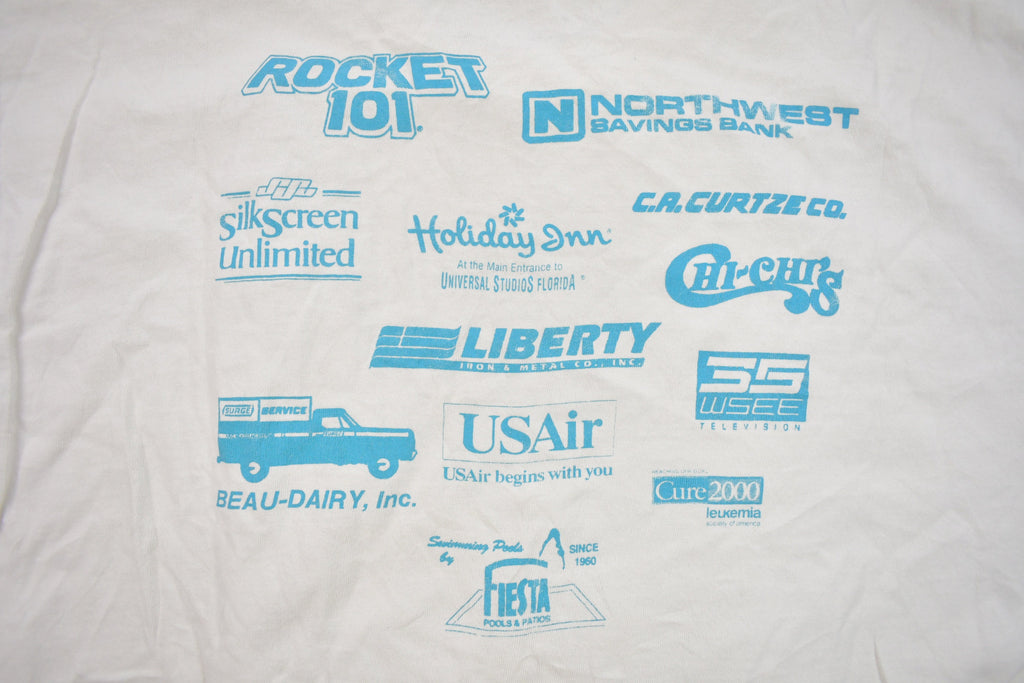 Vintage 1995 Gelatin Slide Leukemia Fundraiser Graphic T Shirt