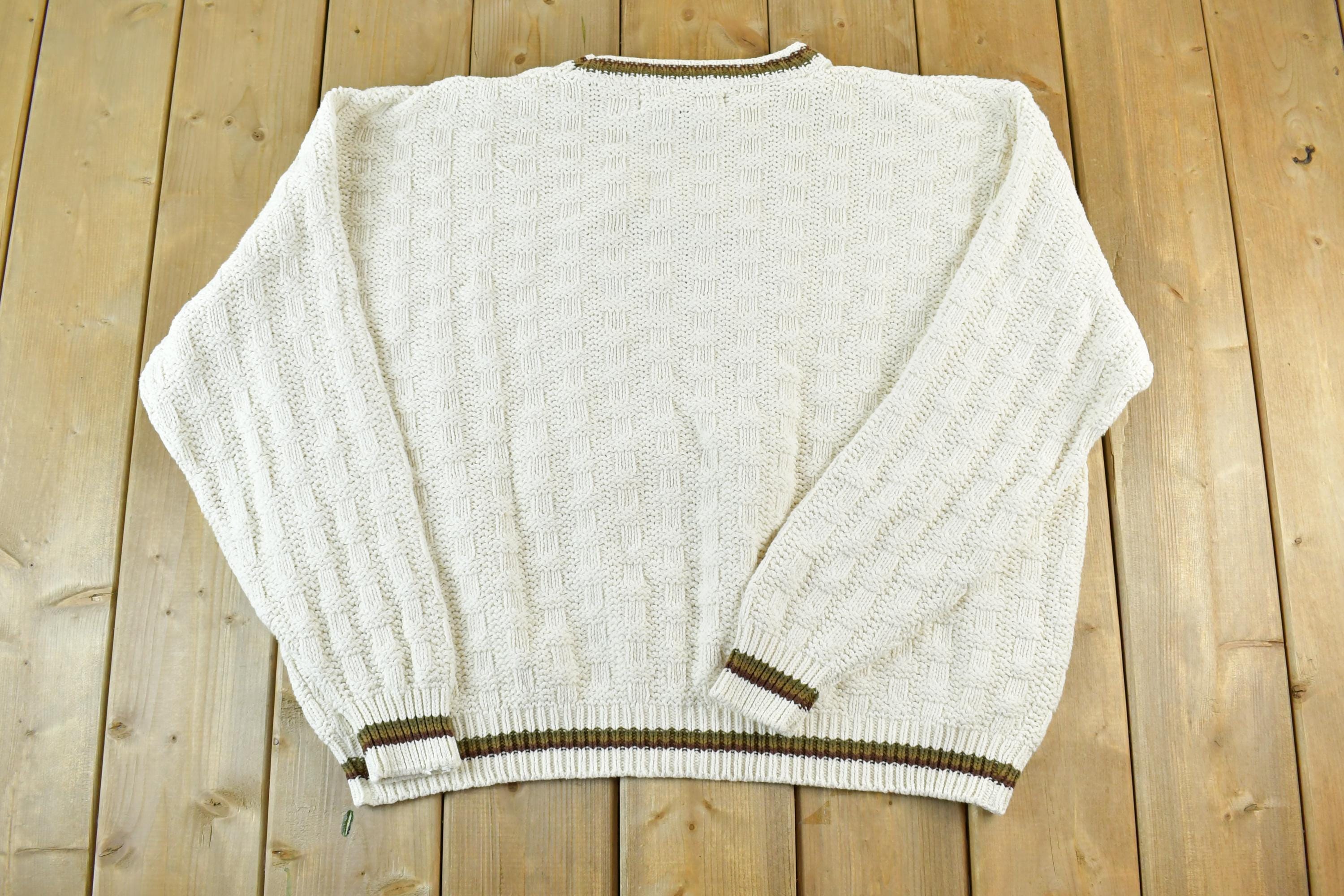 Vintage 1990s Shenandoah Fishing Cable Knit Crewneck Sweater