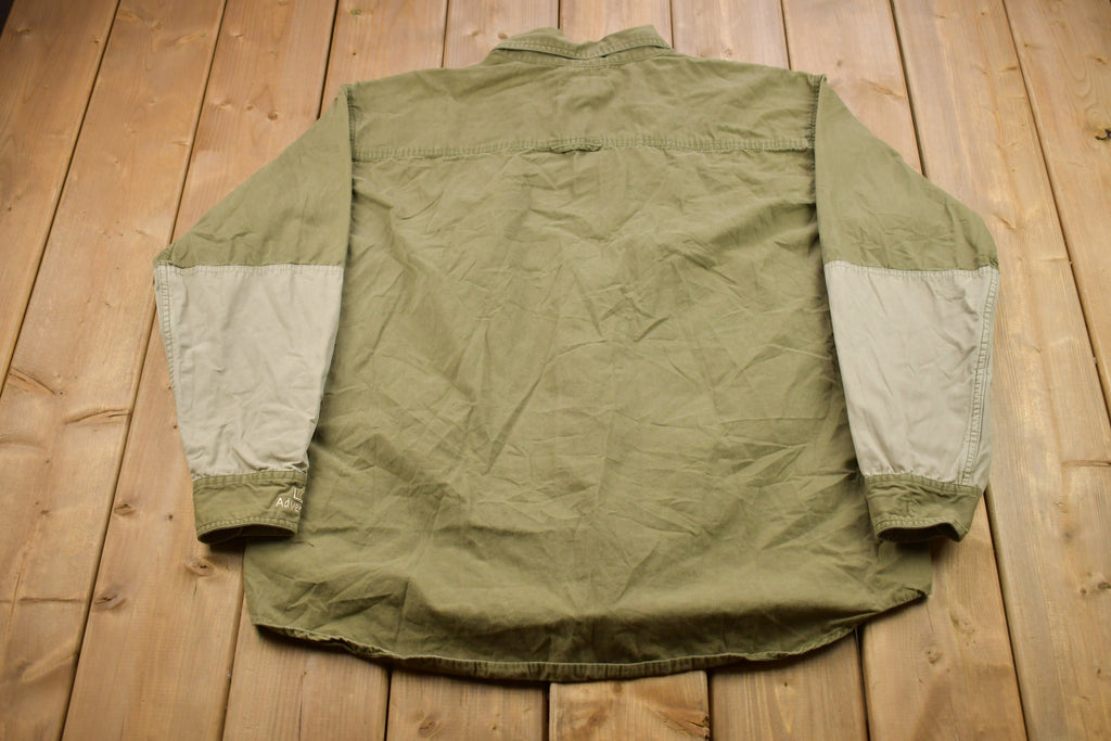 Vintage 2000s Outdoorsman Adventure Patch Blank Button Up Shirt /