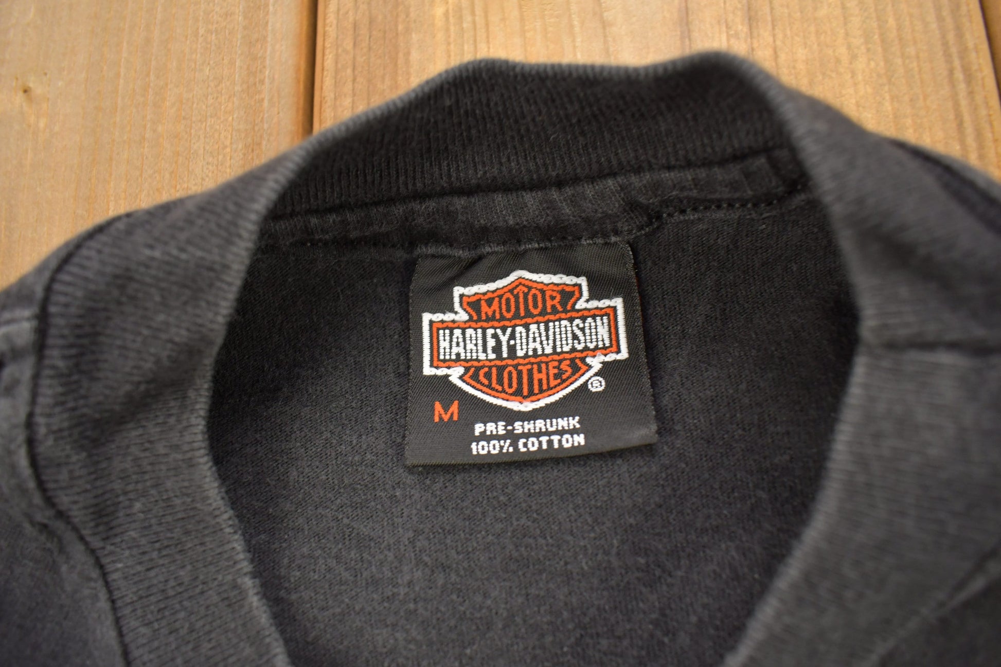 Vintage 1990 Orange County Harley Davidson Santa Ana California T-Shirt / Single Stitch / Made In USA / Biker Tee / Souvenir T Shirt