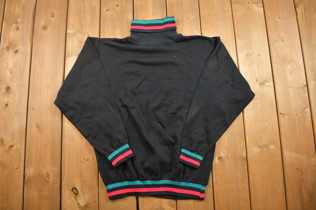 Vintage 1990s Boundary Waters Blank Turtleneck Sweatshirt