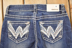 Vintage Deadstock Y2K Grace In LA Bedazzled Bootcut Low Rise Jeans Women's Size 26 x 32
