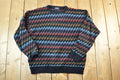 Vintage 1990s Dockers Knit Abstract Pattern Crewneck Sweater Mens M
