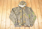 Vintage 1990s Trail Crest AOP Realtree Graphic Print Full Zip Hoodie Sweatshirt Men's L