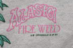 Vintage 1991 Alaska Fire Weed Flower Graphic Crewneck Sweater