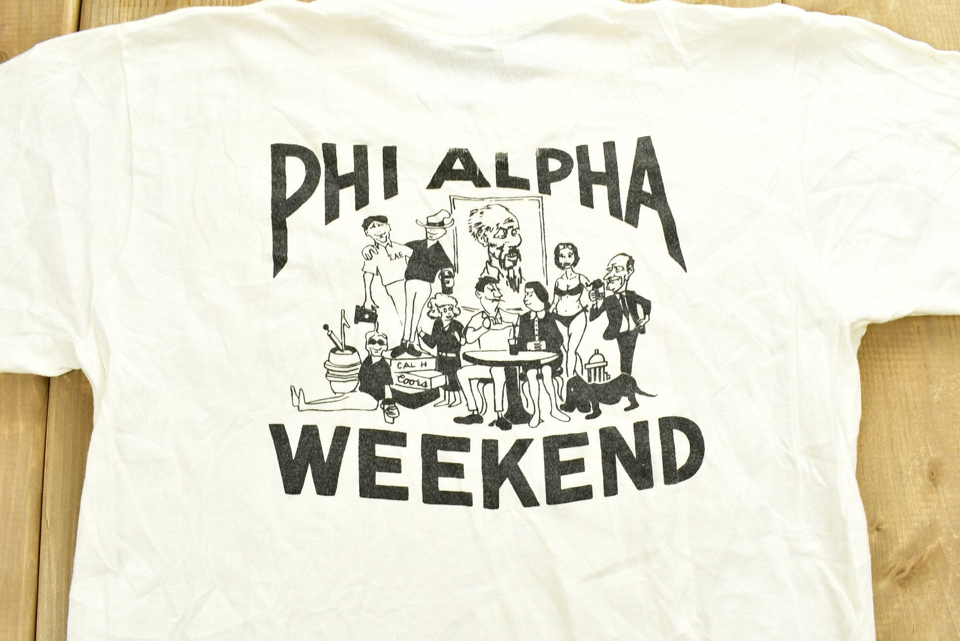 Vintage 90's Phi Alpha Weekend T-Shirt / Frat Graphic / Single Stitch / 80s / 90s / Streetwear / Retro Style / Vintage Frat House