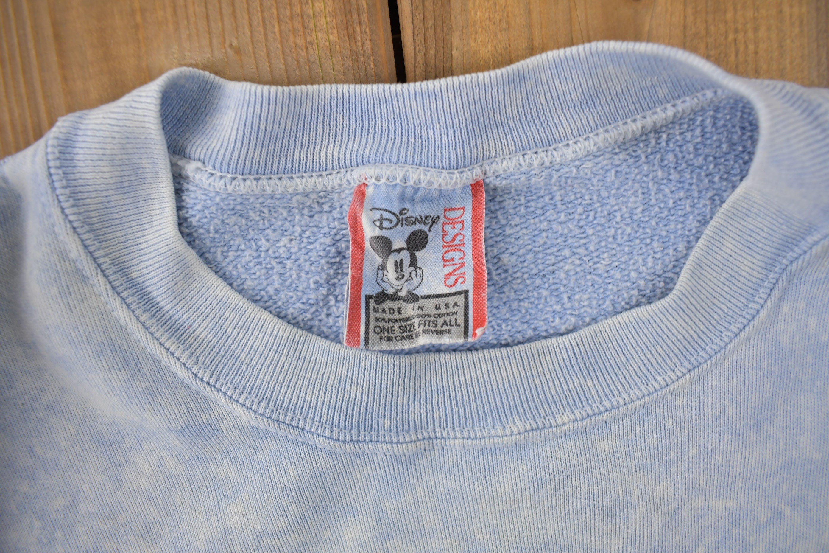 Vintage 1990s Mickey Mouse Walt Disney World Disney Designs Crewneck Made In USA