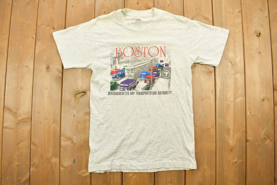 Vintage 1990s Boston Transportation Souvenir T Shirt