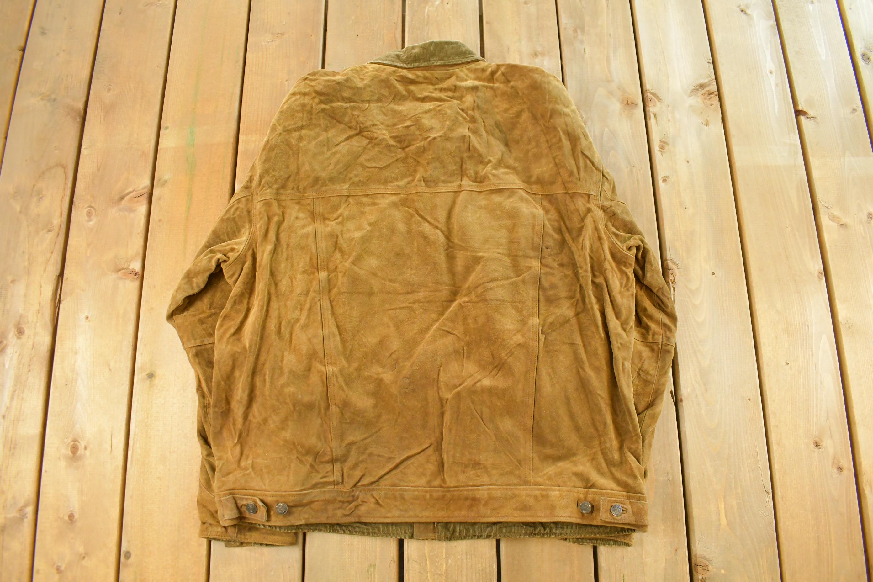 Vintage 1990s The Territory Ahead Leather Jacket Men's 2XL  Fall Outerwear  Leather Coat  Winter Outerwear  Suede Jacket