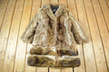 Vintage 1970s Ross Furs Adjustable Length Brown Raccoon Fur Coat