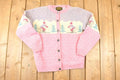 Vintage 1990s Eddie Bauer AOP Ski Wool Knit Cardigan Sweater Women's M