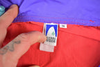Vintage 1990s Sierra Designs Colour Block Hooded Windbreaker Quarter Zip Spring Jacket