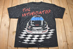 Vintage 1990s Dale Earnhardt The Intimidator All Over Print NASCAR T-Shirt