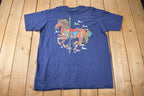 Vintage 1990s Carousel Horse Graphic Single Stitch T Shirt Made In USA