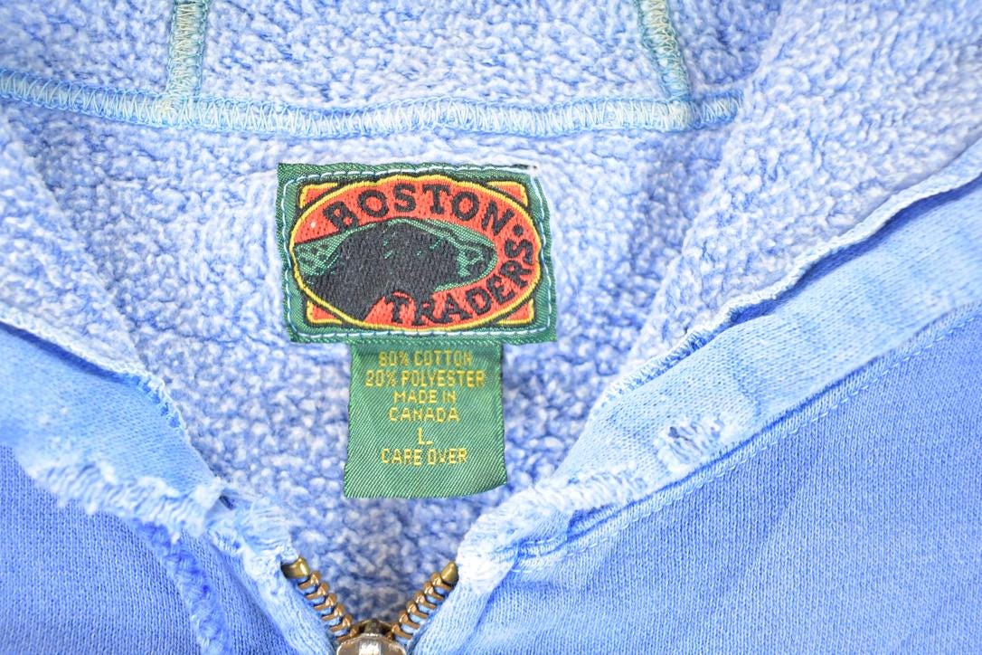 Vintage 1990s Boston Traders Full Zip Hoodie Sweatshirt Men's L