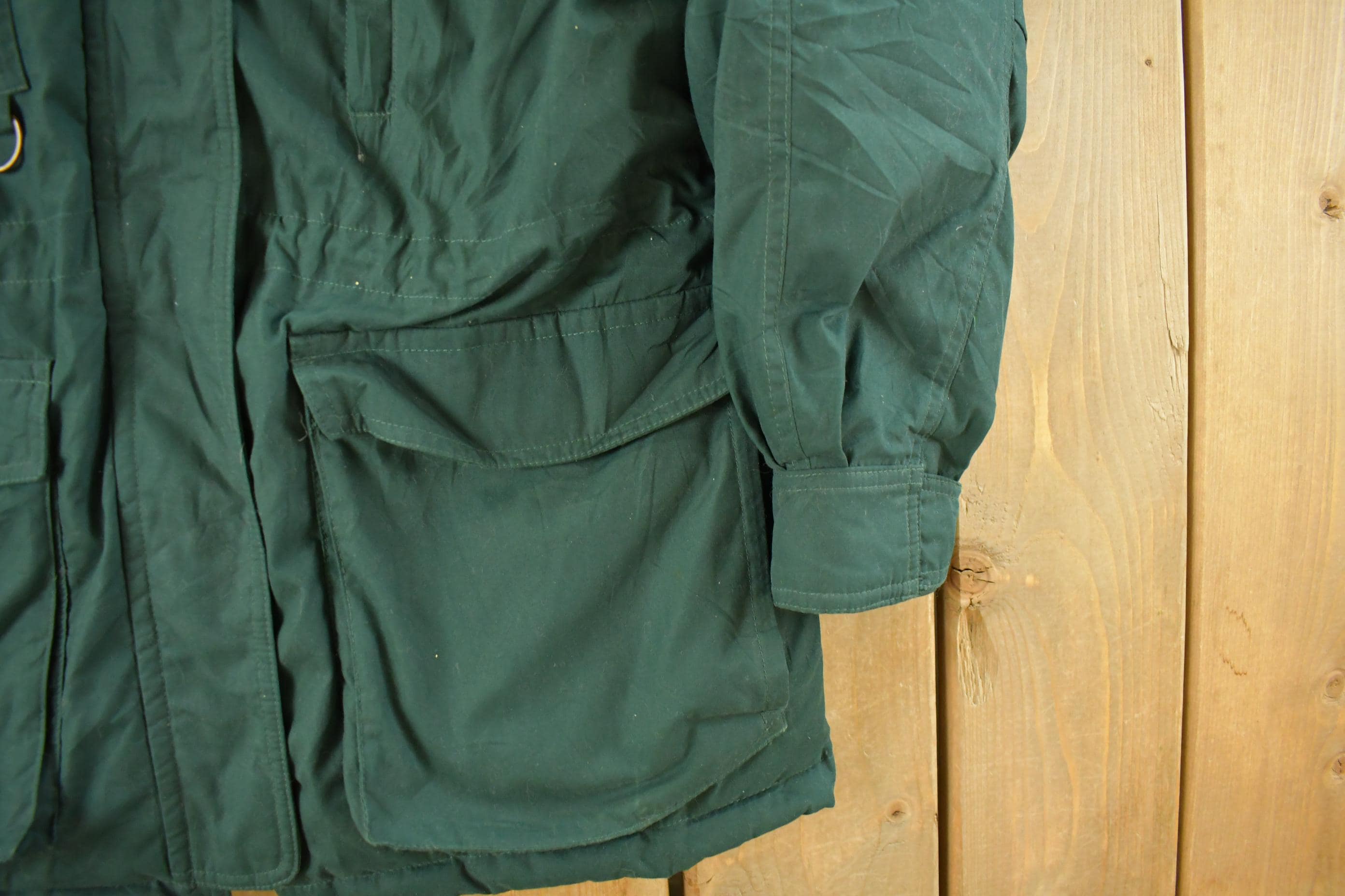 Vintage 1990s Eddie Bauer Down Hooded Jacket Women's Small