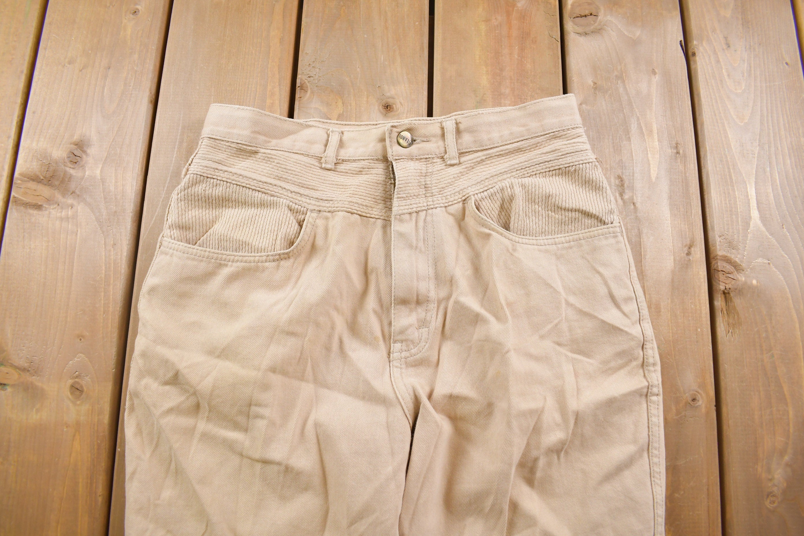 Vintage 1990's Gitano Beige Pants 30 x 26