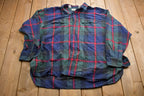 Vintage 1980s LL Bean Plaid Button Up Shirt