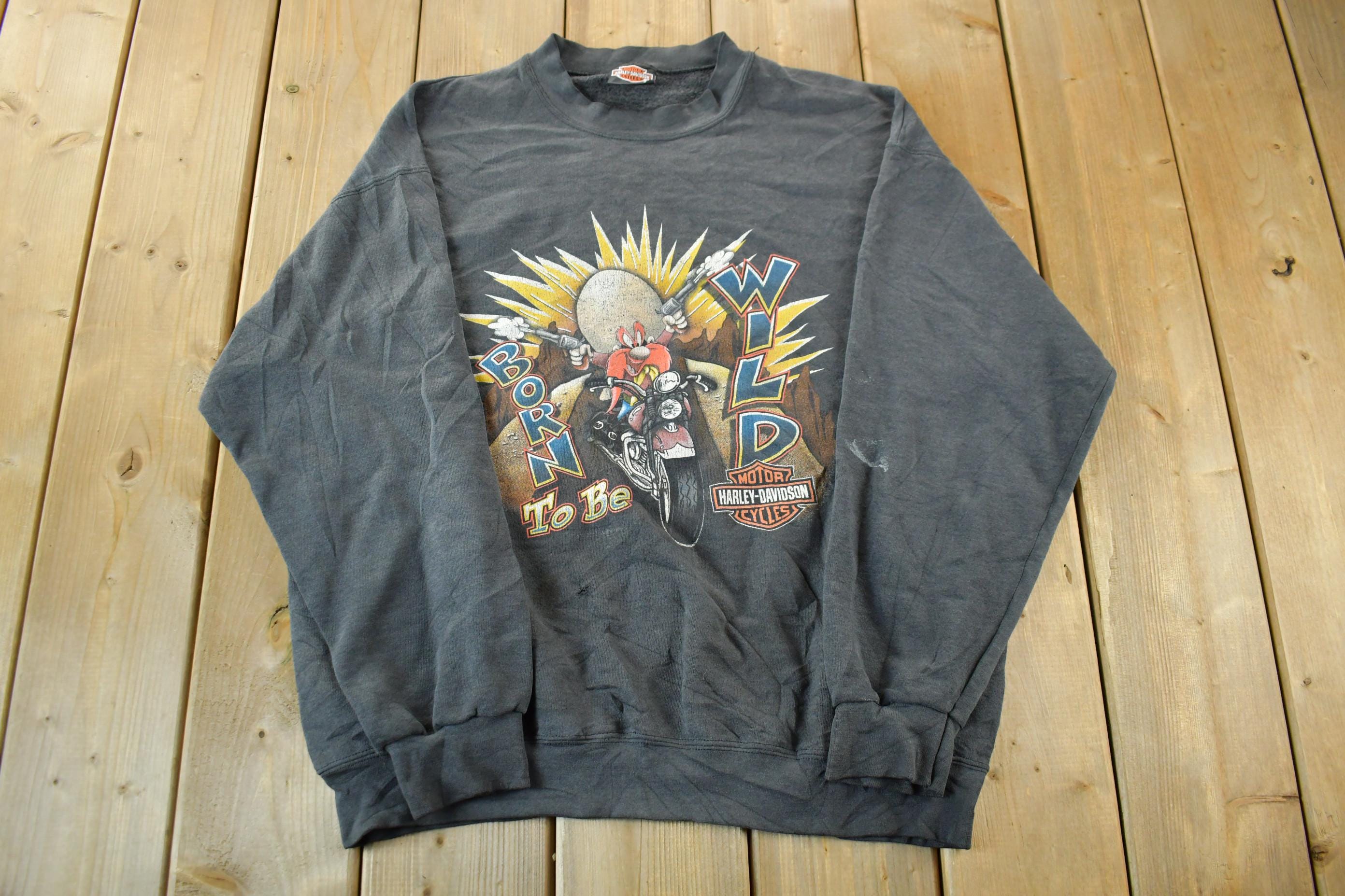 Vintage 1990s Looney Tunes Harley Davidson Crewneck Sweatshirt