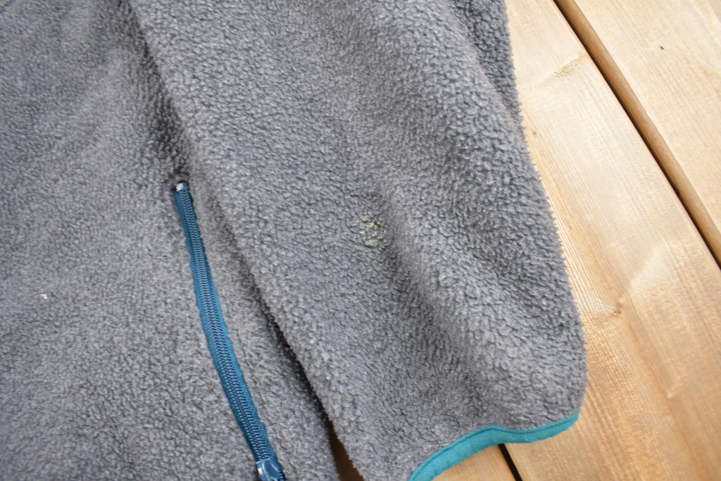 Vintage 1980s LL Bean Full Zip Grey Fleece Sweatshirt