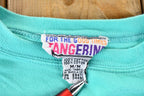 Vintage 1990s Tangerine Single Stitch Blank Teal Pocket T-Shirt