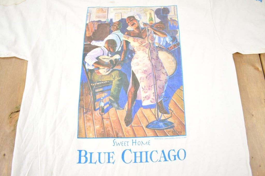 Vintage 1993 IBM Sweet Home Blue Chicago Souvenir Travel T-Shirt Made In USA