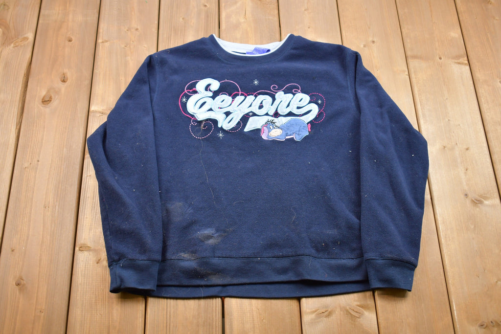 Vintage 1990s Eeyore Embroidered Disney Crewneck  Vintage Sweatshirt  American Sportswear  Vintage Cartoons  90s Disney