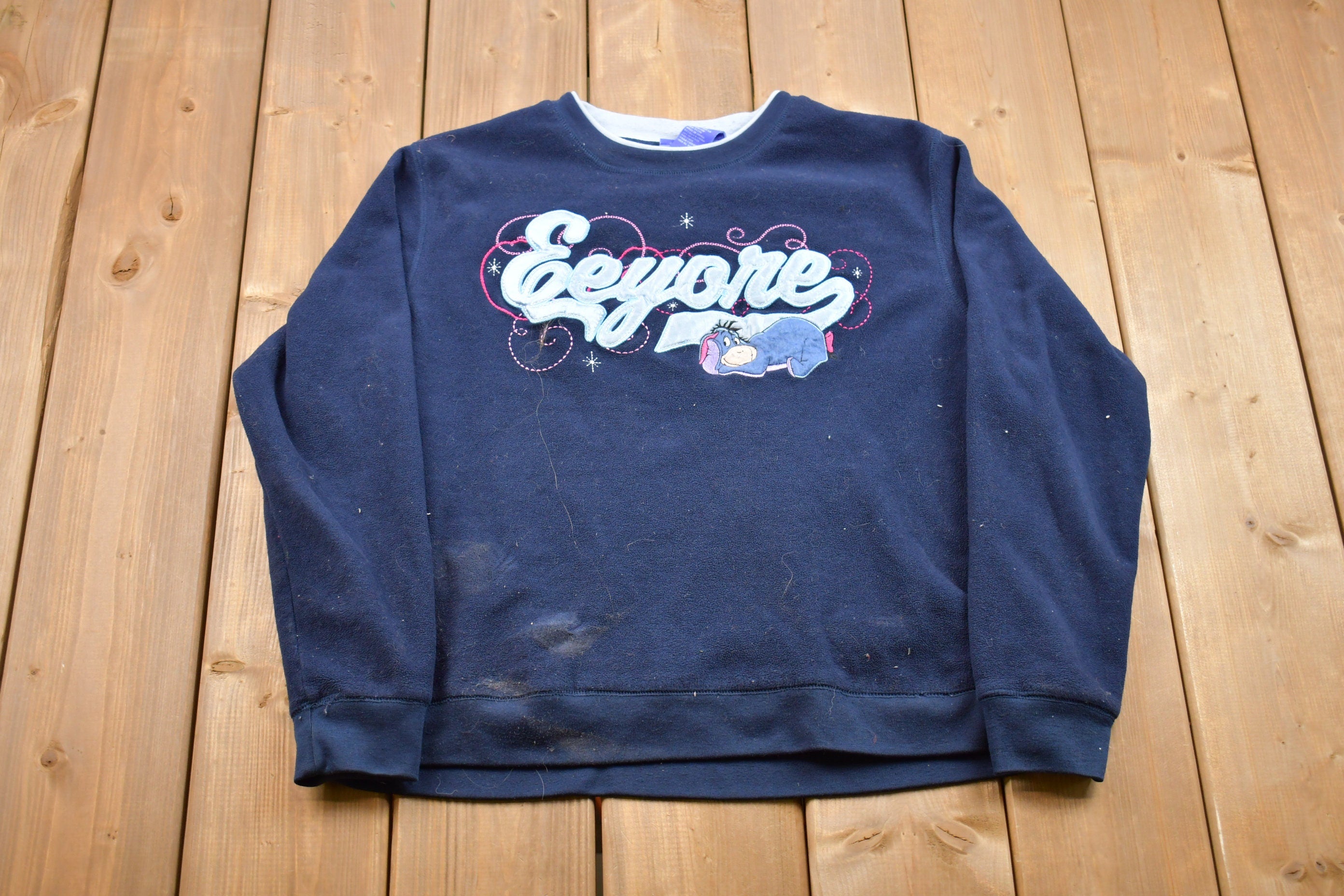 Vintage 1990s Eeyore Embroidered Disney Crewneck  Vintage Sweatshirt  American Sportswear  Vintage Cartoons  90s Disney