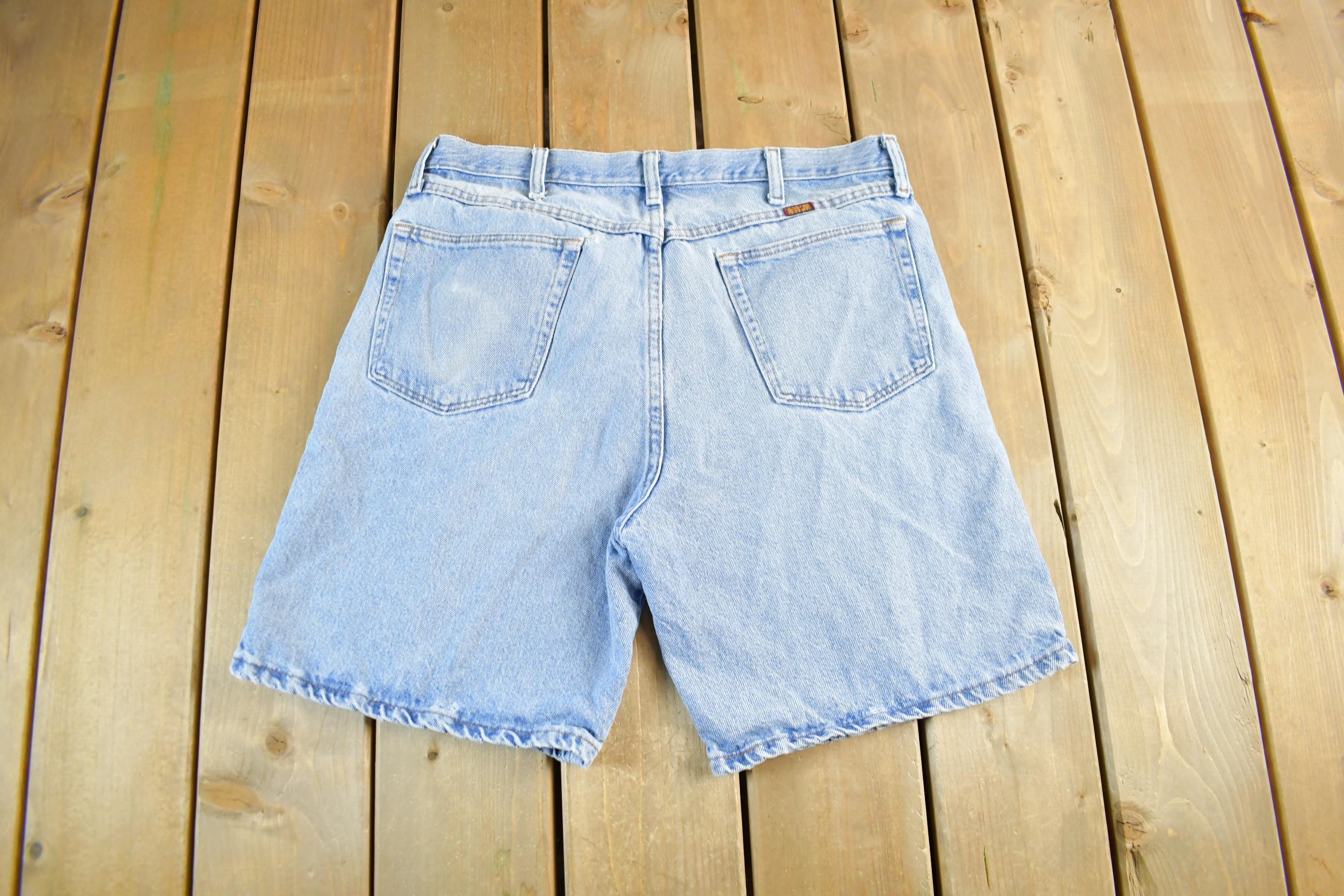 Vintage 1990s Rustler Distressed Denim Shorts Men's 35