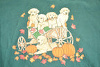 Vintage 1990s Lab Puppy Pumpkin Souvenir Double Collar Crewneck Sweatshirt Womens XXL / 90s Crewneck / Travel Vacation Sweater