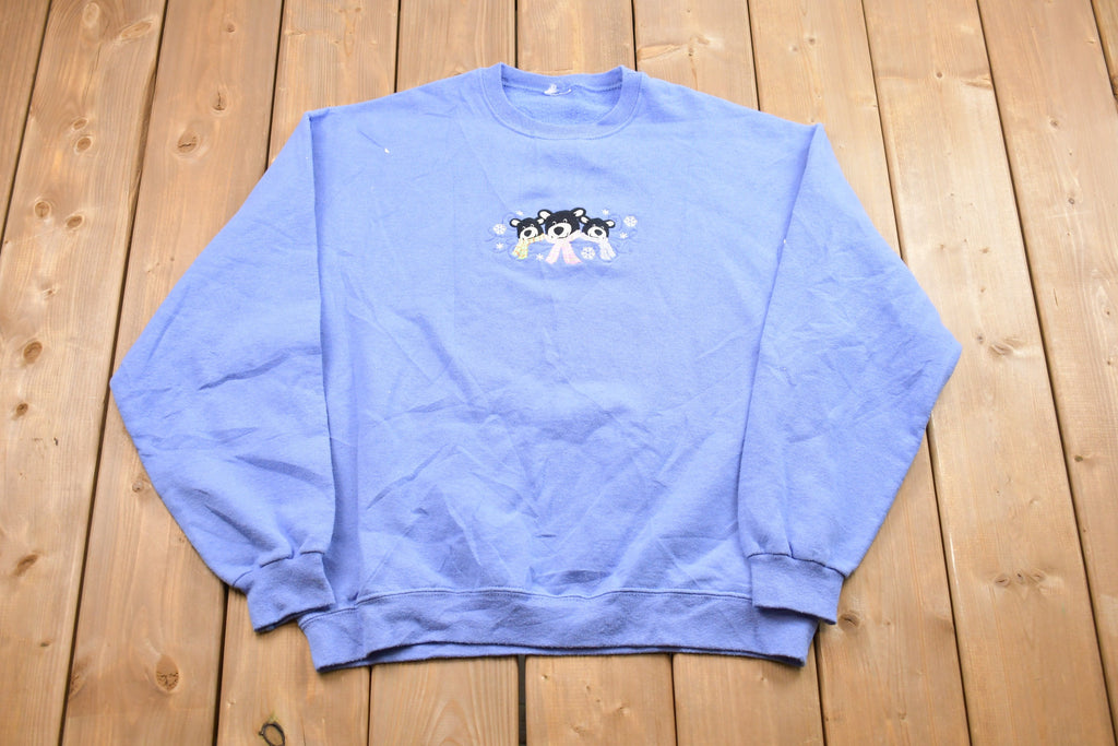 Vintage 1990s Cute Polar Bears Crewneck Sweatshirt