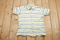 Vintage 1980s Ellettx Button Up Striped Short Sleeve Shirt