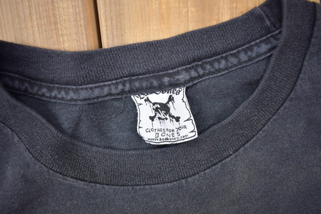 Vintage 1991 Bad Bones Skull Graphic T Shirt