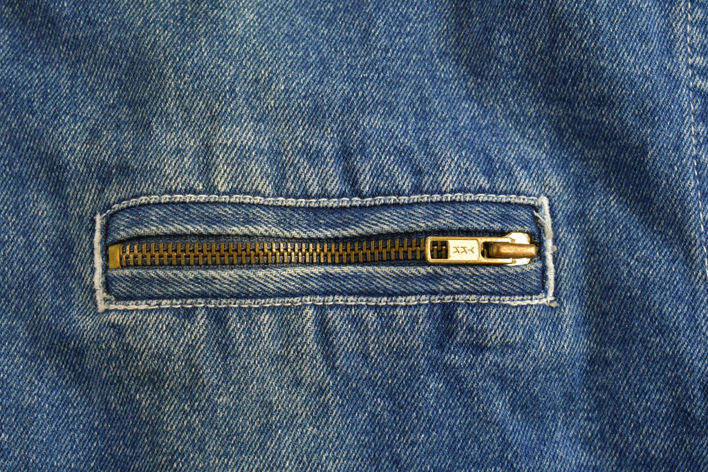Vintage 1990s Weathered Blues Outerwear Sherpa Lined Denim Jacket