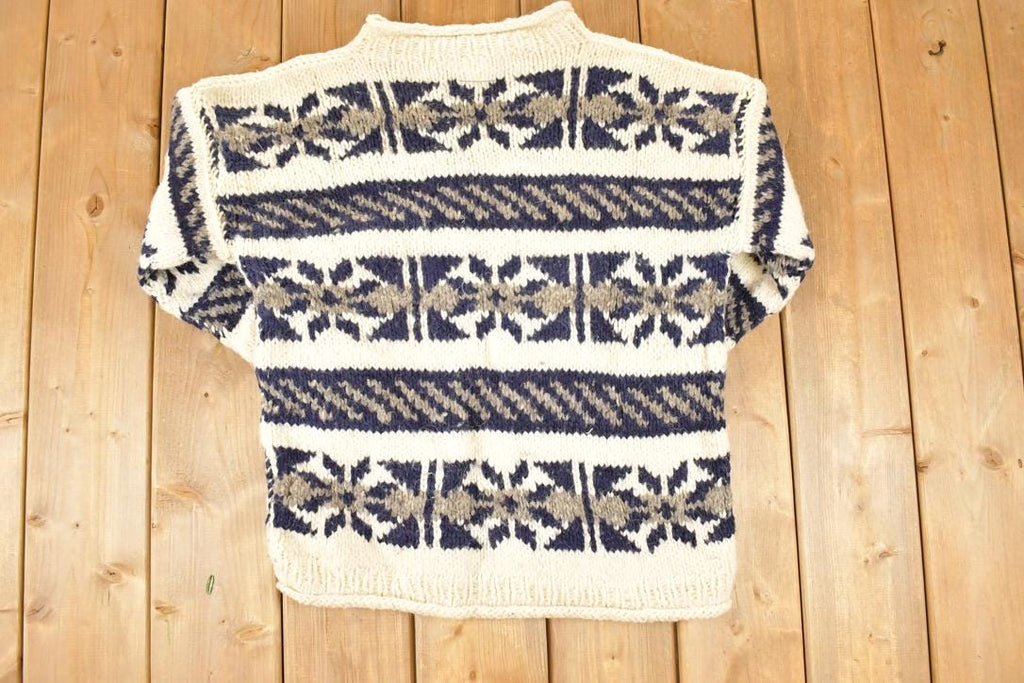 Vintage 1990s Quichua Maqui Wool Knit Crewneck Sweater Women's L