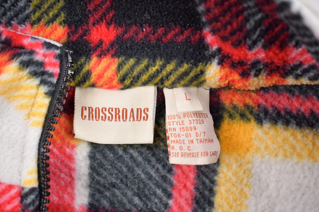 Vintage 1990s Crossroads Quarter Zip Fleece Sweater