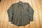 Vintage 1990s Rocky Mountain Clothing Striped Button Up Shirt