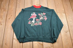 Vintage 2990s Morning Sun Bird Graphic Double Collar Crewneck