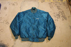 Vintage 1980s Bricklayers & Allied Crafts Chain Stitched Satin Bomber Jacket