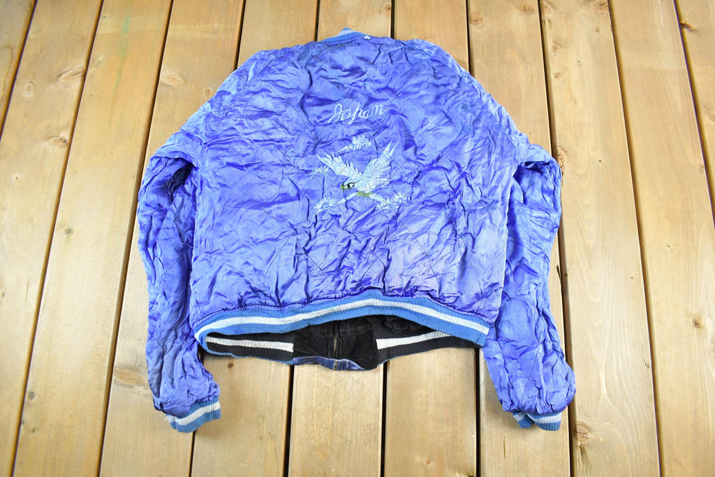 Vintage 1950s 1960s Japan Sukajan Souvenir Bomber Jacket Men's S