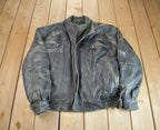 Vintage 1980s Baron New York Distressed Genuine Leather Jacket Made In USA