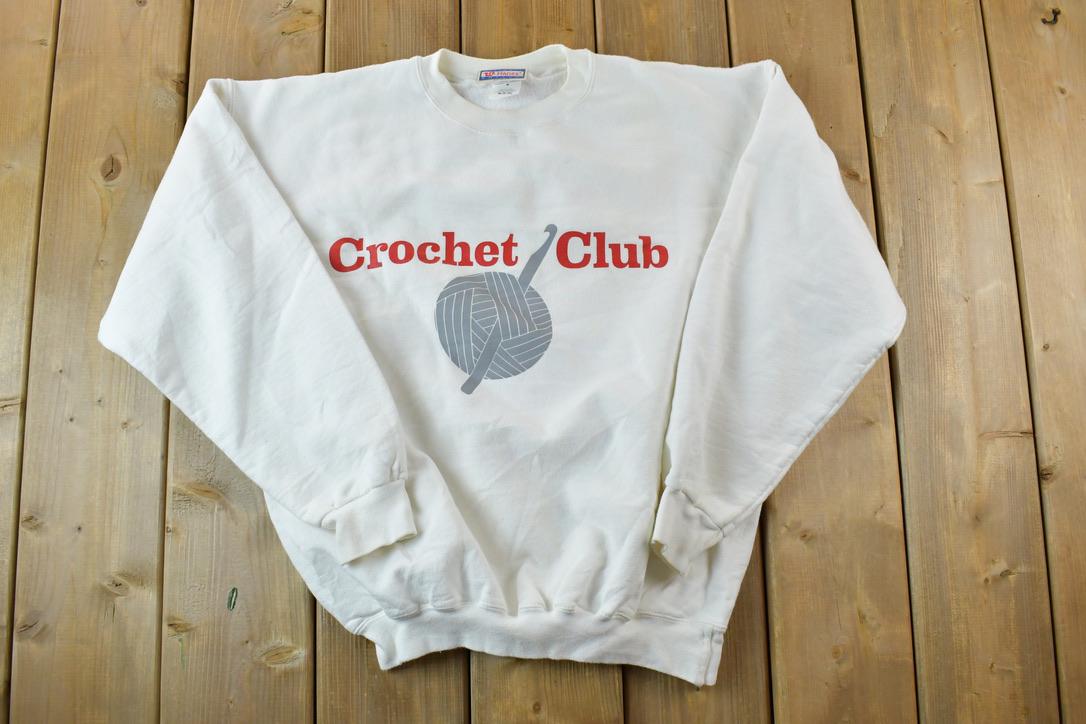 Vintage 1990s Crochet Club The Columbian Crewneck Sweatshirt