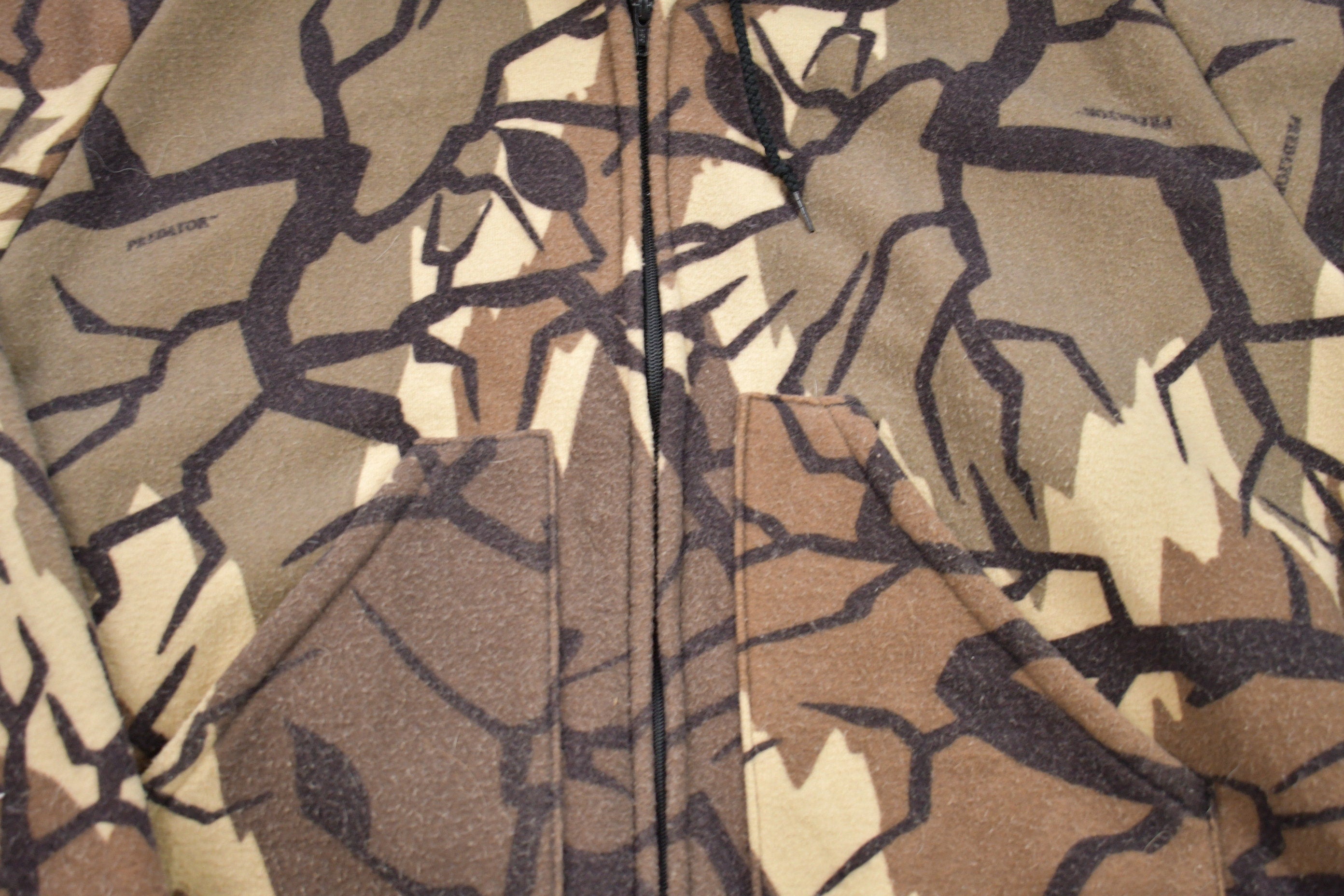 Vintage 1990s Camo Graphic Zip Up Hoodie
