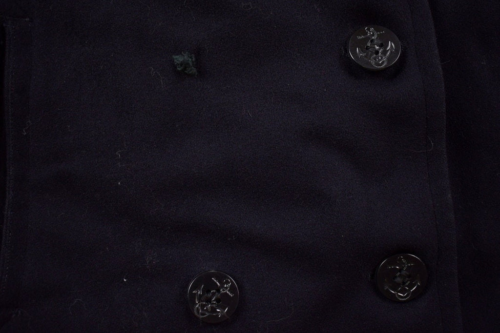 1960s Vintage Navy 100% Wool Button Up Jacket