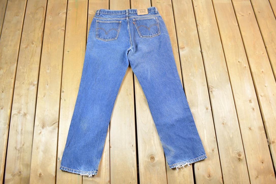 Vintage 1970s Levi Strauss Orange Tab Denim Jeans Size 32 x 30 Made In USA