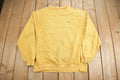 Vintage Y2K Nike Yellow Embroidered Mini Swoosh Crewneck Sweatshirt