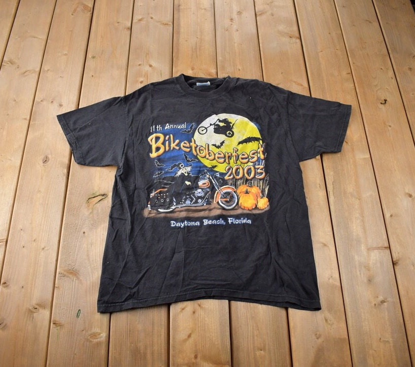 Vintage 2003 Biketoberfest Daytona Beach Souvenir Travel T Shirt Size L
