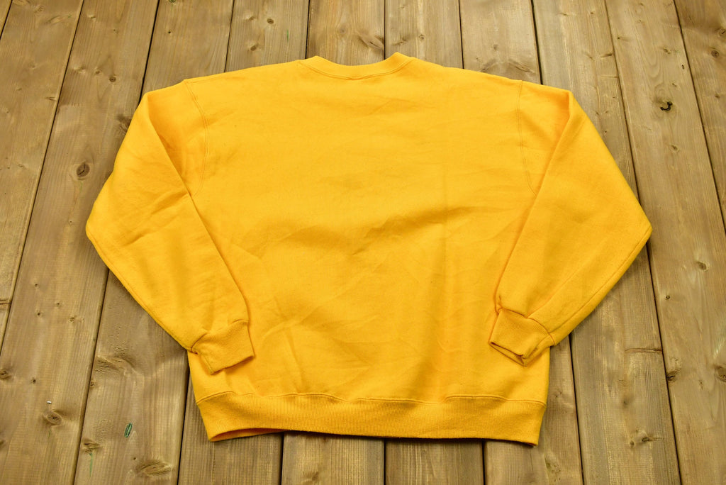 Vintage 1990's University Fraternal Style Collegiate Crewneck  Embroidered  Russell Athletics  Made In USA  Fraternity  Americana